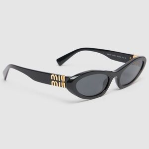 Miu Miu Black and Gold Sunglasses